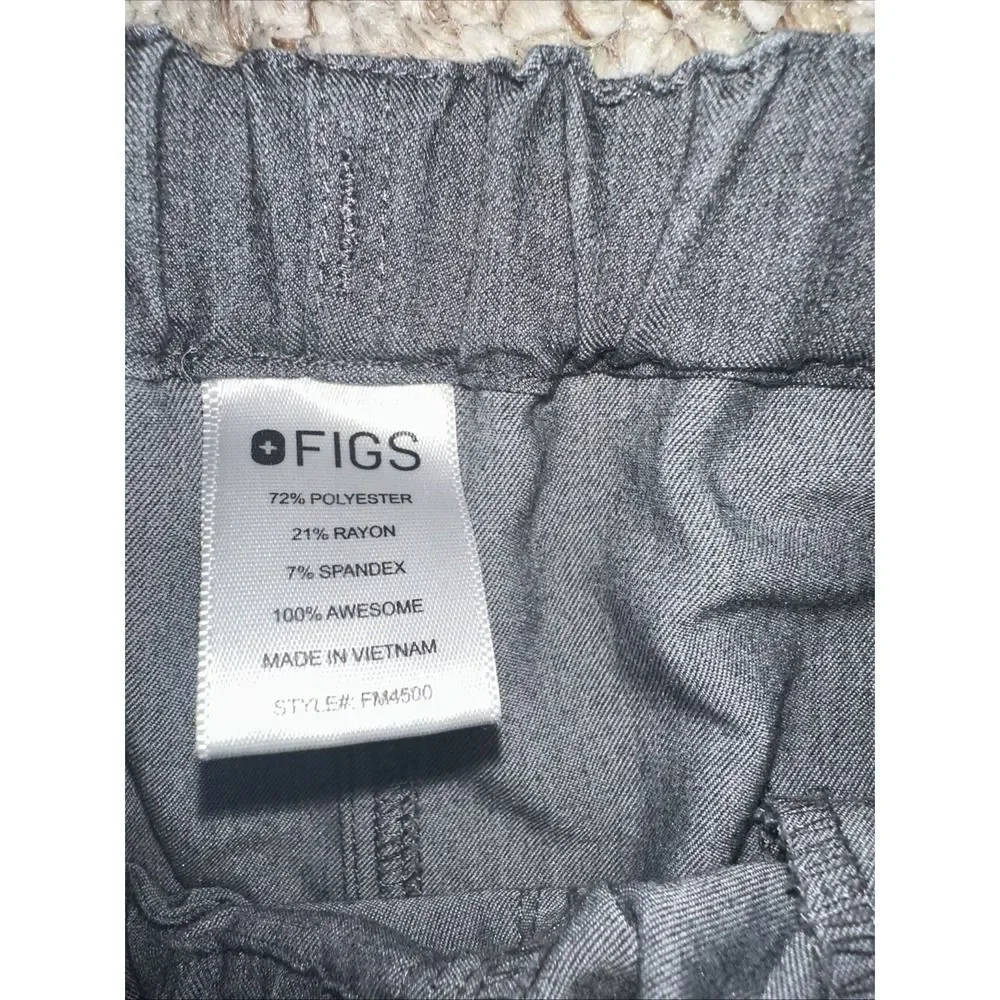 Figs Technical Collection Pants Mens Medium Gray Scrubs Stretch Drawstring Work‎
